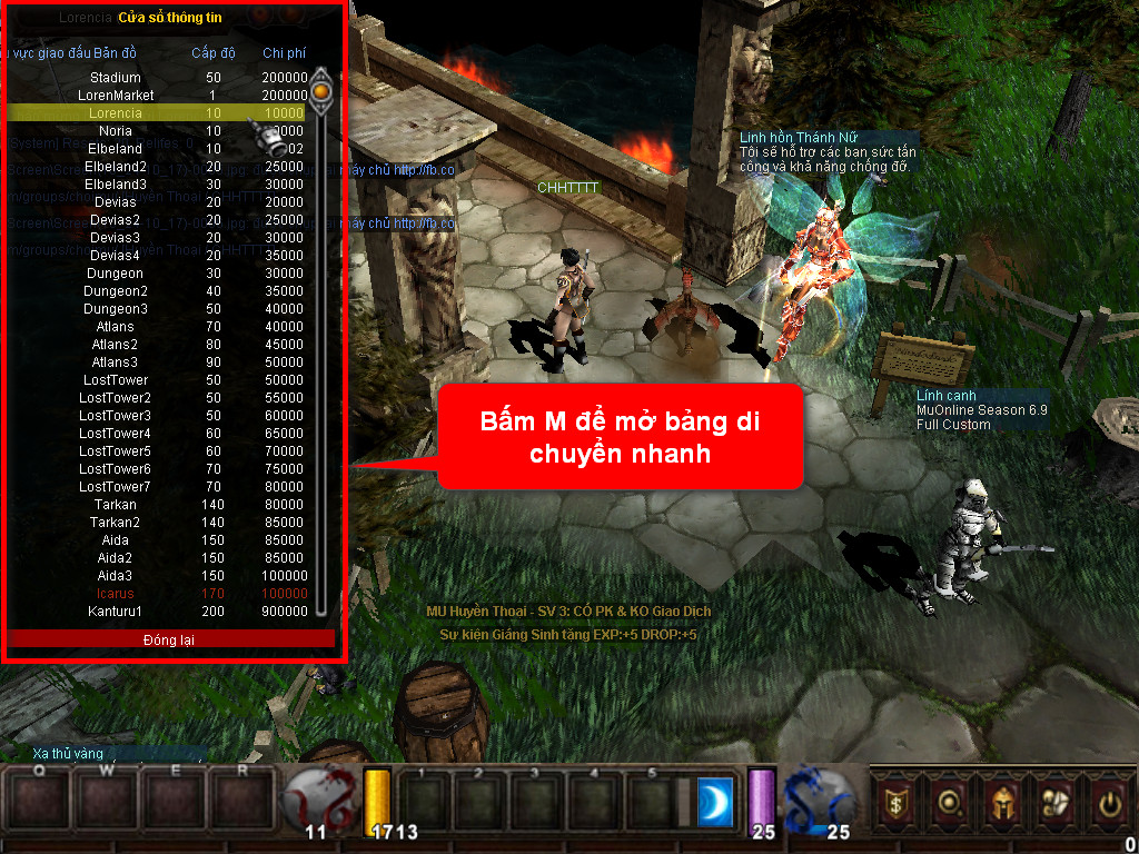 Chức năng chính của Game MU Bóng Ma Chức năng chính của Game MU Bóng Ma
