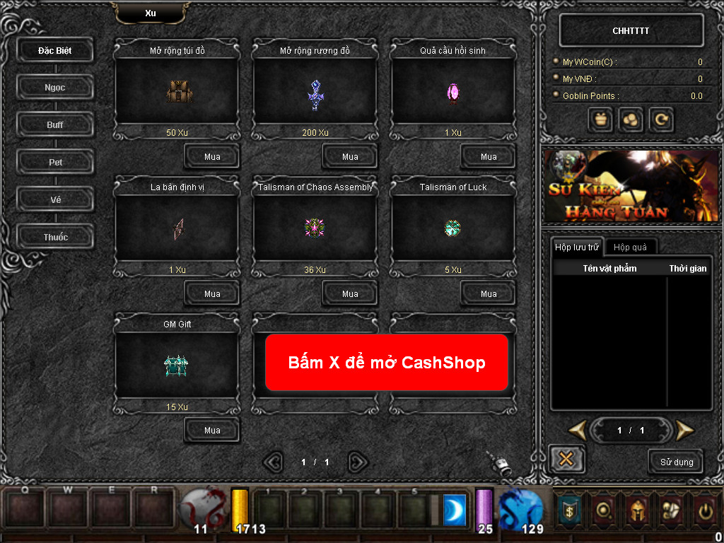 Chức năng chính của Game MU Bóng Ma Chức năng chính của Game MU Bóng Ma